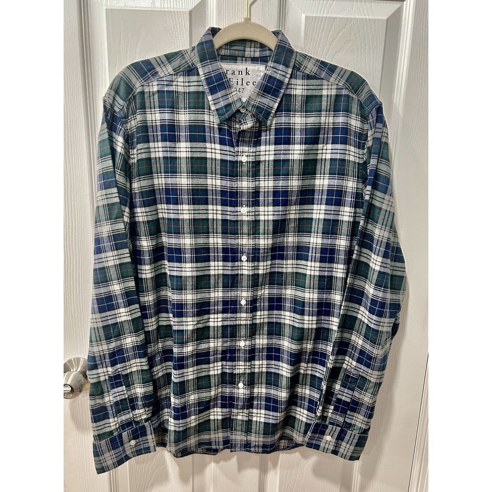 Frank & Eileen Finbar Tartan Plaid Button Down Long Sleeve Shirt Size Medium